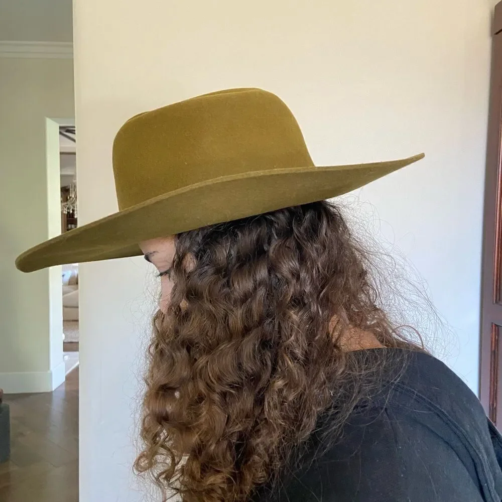 New Free People Montana Turquoise Wrap Felt Hat M